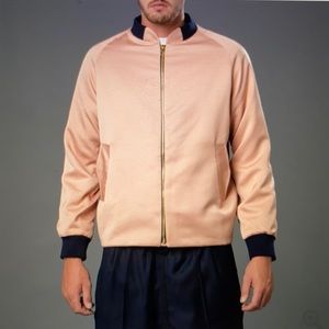 Carlos Campos Sateen Bomber Jacket-Blush